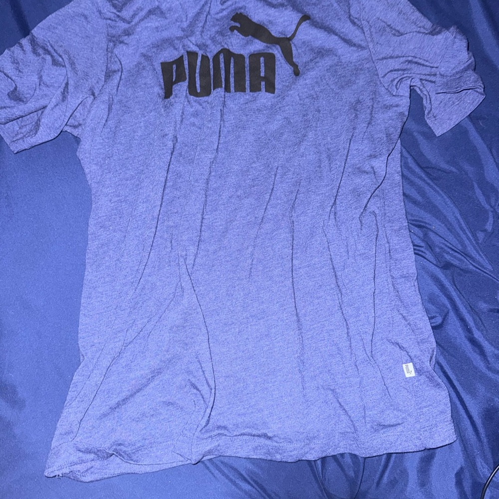 PUMA Men's Heathered Blue Tee